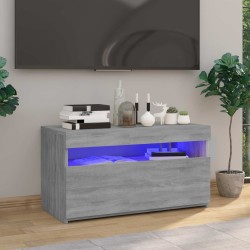 Meuble TV avec lumières LED Sonoma gris 75x35x40 cm 613953613953