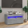 Meuble TV avec lumières LED Sonoma gris 75x35x40 cm 613953613953