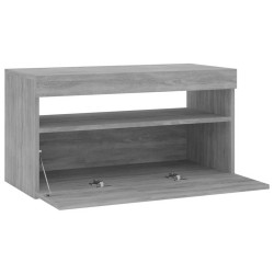 Meuble TV avec lumières LED Sonoma gris 75x35x40 cm 613953613953
