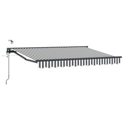 Auvent rétractable électrique Anthracite et blanc 3,5 x 2,5 m 613960613960