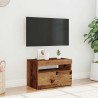Meuble TV avec lumières LED vieux bois bois d'ingénierie 613961613961
