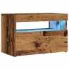 Meuble TV avec lumières LED vieux bois bois d'ingénierie 613961613961