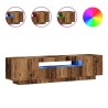 Meuble TV avec lumières LED vieux bois bois d'ingénierie 613965613965