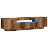 Meuble TV avec lumières LED vieux bois bois d'ingénierie 613965613965