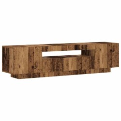 Meuble TV avec lumières LED vieux bois bois d'ingénierie 613965613965