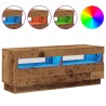 Meuble TV avec lumières LED vieux bois bois d'ingénierie 613966613966