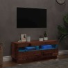 Meuble TV avec lumières LED vieux bois bois d'ingénierie 613966613966