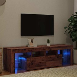 Meuble TV avec lumières LED vieux bois bois d'ingénierie 613967613967