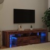 Meuble TV avec lumières LED vieux bois bois d'ingénierie 613967613967