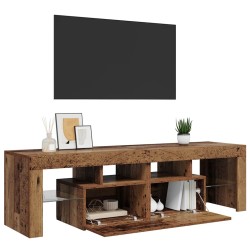 Meuble TV avec lumières LED vieux bois bois d'ingénierie 613967613967