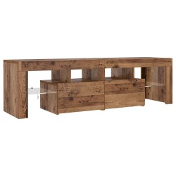 Meuble TV avec lumières LED vieux bois bois d'ingénierie 613967613967