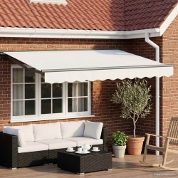 Auvent rétractable électrique Blanc 3,5 x 2,5 m 613973613973