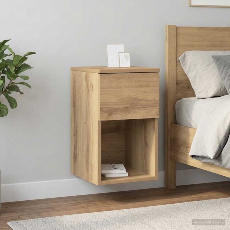 Armoire de lit Chêne artisanal 29 x 31,5 x 49 cm 613975613975