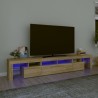 Meuble TV avec lumières LED Chêne sonoma 230x36,5x40 cm 613977613977