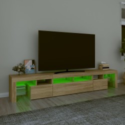 Meuble TV avec lumières LED Chêne sonoma 230x36,5x40 cm 613977613977