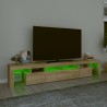 Meuble TV avec lumières LED Chêne sonoma 230x36,5x40 cm 613977613977