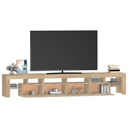 Meuble TV avec lumières LED Chêne sonoma 230x36,5x40 cm 613977613977