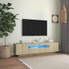 Meuble TV avec lumières LED Chêne sonoma 160x35x40 cm 613978613978