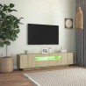 Meuble TV avec lumières LED Chêne sonoma 160x35x40 cm 613978613978