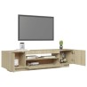 Meuble TV avec lumières LED Chêne sonoma 160x35x40 cm 613978613978