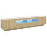 Meuble TV avec lumières LED Chêne sonoma 200x35x40 cm 613979613979
