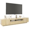 Meuble TV avec lumières LED Chêne sonoma 200x35x40 cm 613979613979