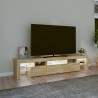 Meuble TV avec lumières LED Chêne sonoma 200x36,5x40 cm 613980613980