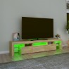 Meuble TV avec lumières LED Chêne sonoma 200x36,5x40 cm 613980613980