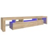 Meuble TV avec lumières LED Chêne sonoma 215x36,5x40 cm 613981613981