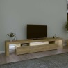 Meuble TV avec lumières LED Chêne sonoma 215x36,5x40 cm 613981613981