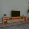 Meuble TV avec lumières LED Chêne sonoma 215x36,5x40 cm 613981613981
