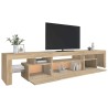 Meuble TV avec lumières LED Chêne sonoma 215x36,5x40 cm 613981613981