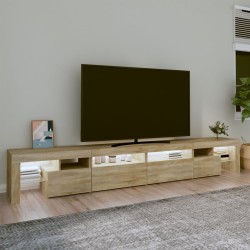 Meuble TV avec lumières LED Chêne sonoma 260x36,5x40 cm 613982613982