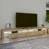 Meuble TV avec lumières LED Chêne sonoma 260x36,5x40 cm 613982613982