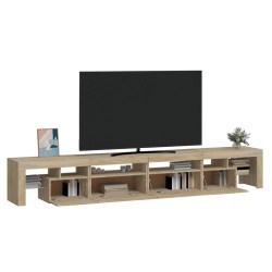Meuble TV avec lumières LED Chêne sonoma 260x36,5x40 cm 613982613982