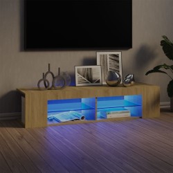 Meuble TV avec lumières LED chêne sonoma 135x39x30 cm 613983613983
