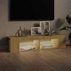Meuble TV avec lumières LED chêne sonoma 135x39x30 cm 613983613983