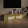 Meuble TV avec lumières LED chêne sonoma 135x39x30 cm 613983613983