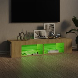 Meuble TV avec lumières LED chêne sonoma 135x39x30 cm 613983613983