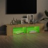 Meuble TV avec lumières LED chêne sonoma 135x39x30 cm 613983613983