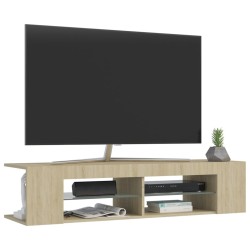 Meuble TV avec lumières LED chêne sonoma 135x39x30 cm 613983613983