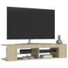 Meuble TV avec lumières LED chêne sonoma 135x39x30 cm 613983613983