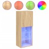 Meuble TV avec lumières LED chêne sonoma 40,5x30x102 cm 613984613984