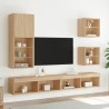 Meuble TV avec lumières LED chêne sonoma 40,5x30x102 cm 613984613984