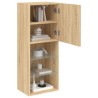 Meuble TV avec lumières LED chêne sonoma 40,5x30x102 cm 613984613984