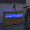 Meuble TV avec lumières LED chêne sonoma 60x35x40 cm 613985613985