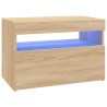 Meuble TV avec lumières LED chêne sonoma 60x35x40 cm 613985613985