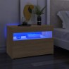 Meuble TV avec lumières LED chêne sonoma 60x35x40 cm 613985613985