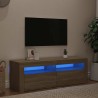 Meuble TV avec lumières LED chêne sonoma 120x35x40 cm 613990613990