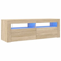 Meuble TV avec lumières LED chêne sonoma 120x35x40 cm 613990613990